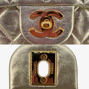 CS019 - CHANEL Vintage Light Gold Lambskin Timeless Square Flap Bag