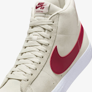Nike SB ZOOM BLAZER MID { PALE IVORY/NOBLE RED-SILT RED-WHITE