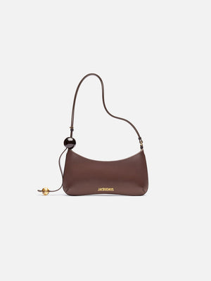Jacquemus The Bisou Perle Beaded Shoulder Bag Medium Brown