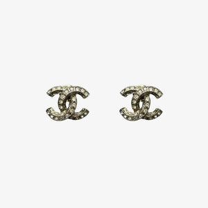 RE290 - CHANEL CC Logo Silver Earrings