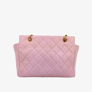 JS544 - CHANEL Vintage Pink Lambskin PTT Tote Bag
