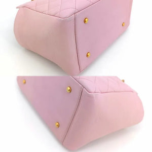 JS544 - CHANEL Vintage Pink Lambskin PTT Tote Bag