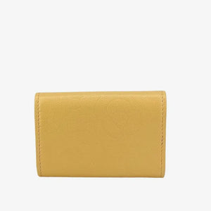 JT400 - CHANEL Yellow Caviar Leather Camellia Flap 4 Key Holder
