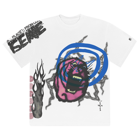 Cactus Jack by Travis Scott For Fragment Sunrise T-Shirt White