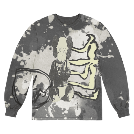 Cactus Jack by Travis Scott x KAWS For Fragment Long-Sleeve T-Shirt Tie Dye