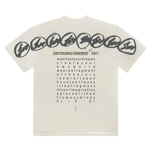 Cactus Jack by Travis Scott For Fragment Manifest T-Shirt White