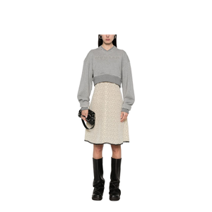Logo Cotton Cropped Sweatshirt