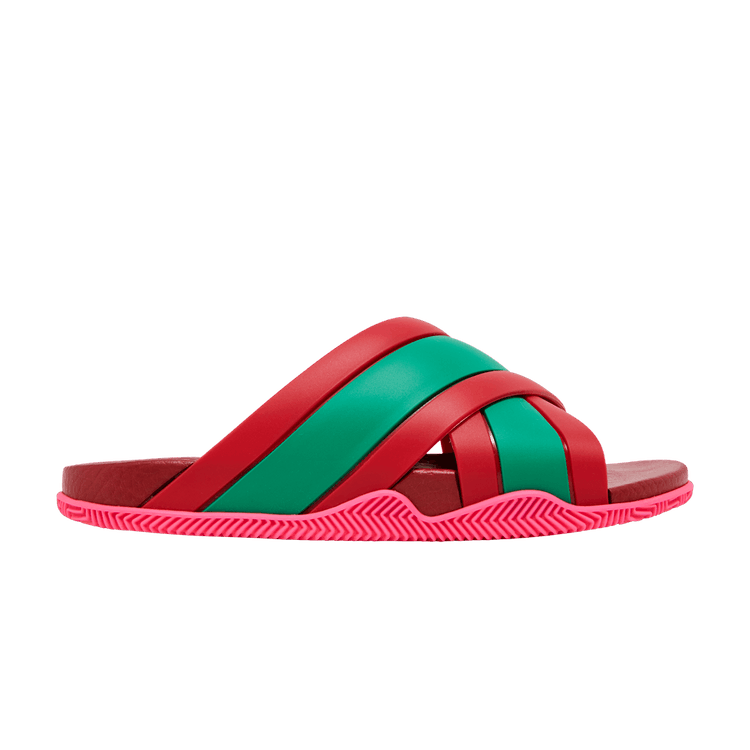Gucci Wmns Web Stripe Slide Sandal 'Coral'