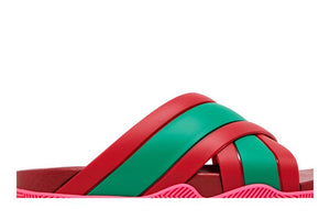 Gucci Wmns Web Stripe Slide Sandal 'Coral'