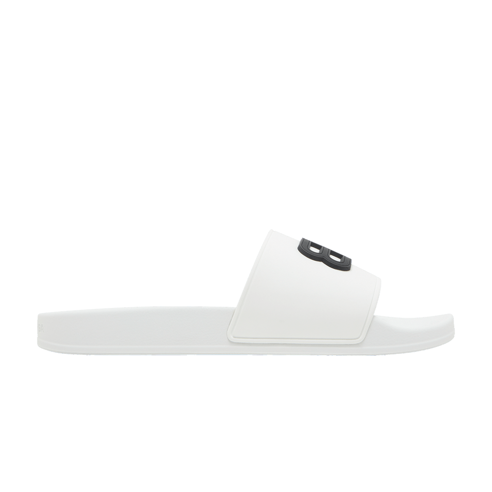 Balenciaga Pool Slides White Black
