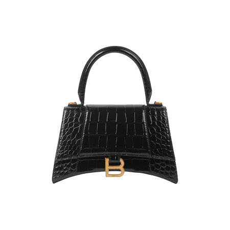 Balenciaga Hourglass Small Top Handle Bag Black