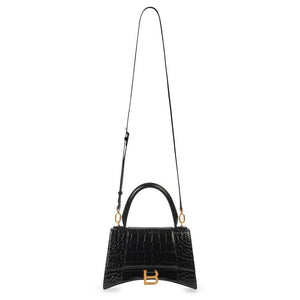 Balenciaga Hourglass Small Top Handle Bag Black