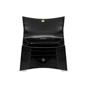 Balenciaga Hourglass Small Top Handle Bag Black