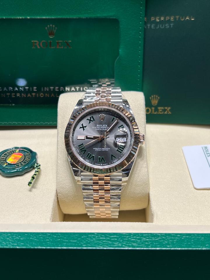 Rolex | Datejust | Rolex 126331 Datejust 41mm Steel and Rose Gold  Slate Roman | Steel | 41mm mm | Gold/Steel | Grey | Automatic