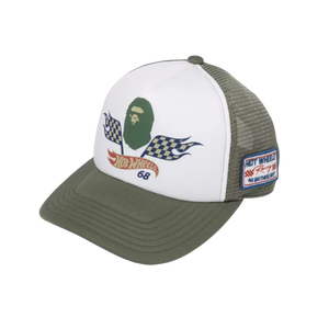 BAPE x Hot Wheels Mesh Cap Olive Drab