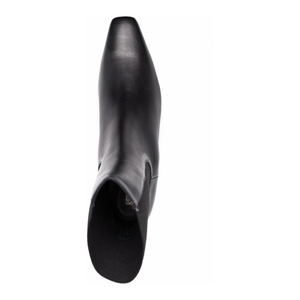 Mid Heel Leather Boots