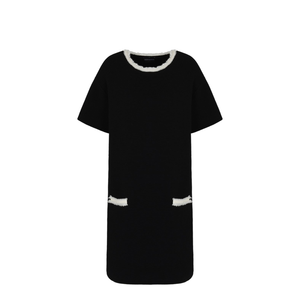 Ottoman Fabric Dress with Fringed Details