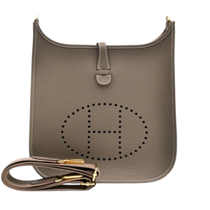 Hermès Etoupe Clemence Evelyne III 29 Gold Hardware, 2023