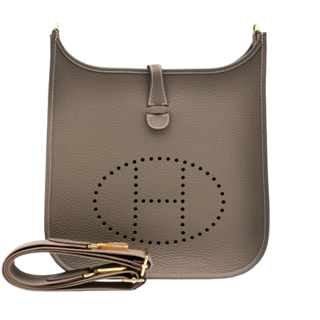 Hermès Etoupe Clemence Evelyne III 29 Gold Hardware, 2023