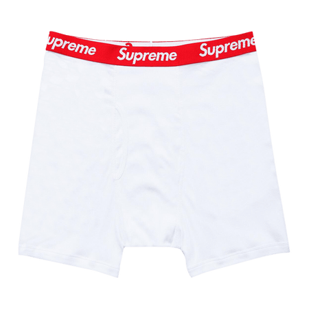 Supreme x Hanes Boxer Briefs (4 Pack) White