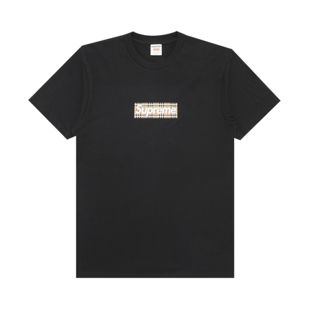 Supreme x Burberry Box Logo T-Shirt Black