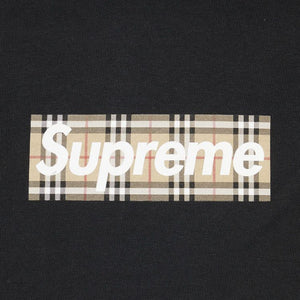 Supreme x Burberry Box Logo T-Shirt Black