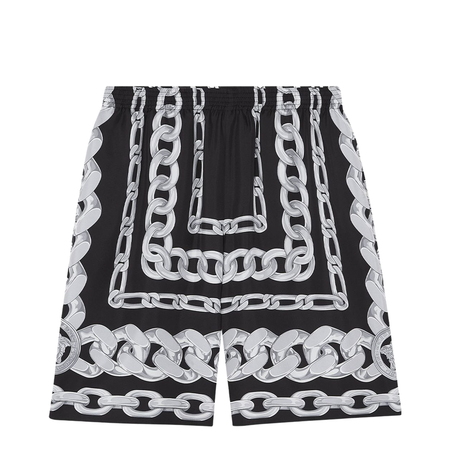 Silk Medusa Chains Bermuda Shorts