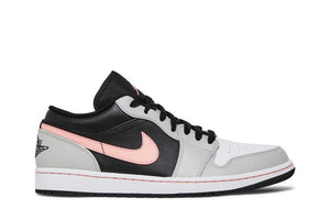Air Jordan 1 Low Black Grey Fog Bleached Coral