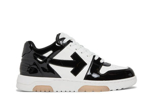 OFF-WHITE Out Of Office OOO Low Tops Patent Black White