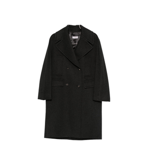 Grey Wool Double-Breasted Coat