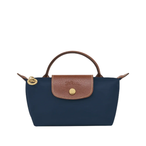 Longchamp Le Pliage Original Pouch with handle Navy - Recycled canvas