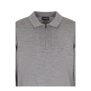 Polo-Shirt Collar Jumper in Pure Virgin Wool
