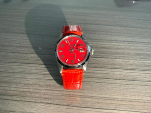 Rolex | Oysterdate Precision | 6494 | Steel | 34 x 42 mm | Leather | Red | Manual winding