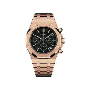 SEIKO Royal Seikoak Rosegold Black Chrono