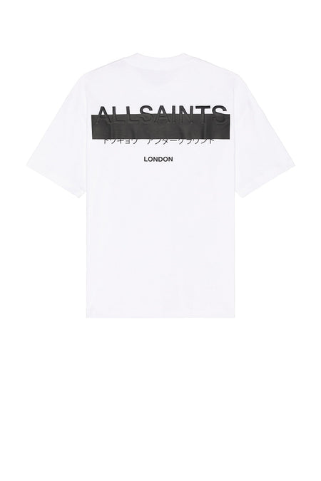 ALL SAINTS REDACT SS CREW ASHEN WHITE TSHIRT