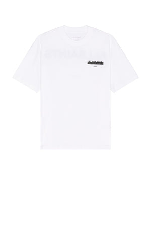 ALL SAINTS REDACT SS CREW ASHEN WHITE TSHIRT