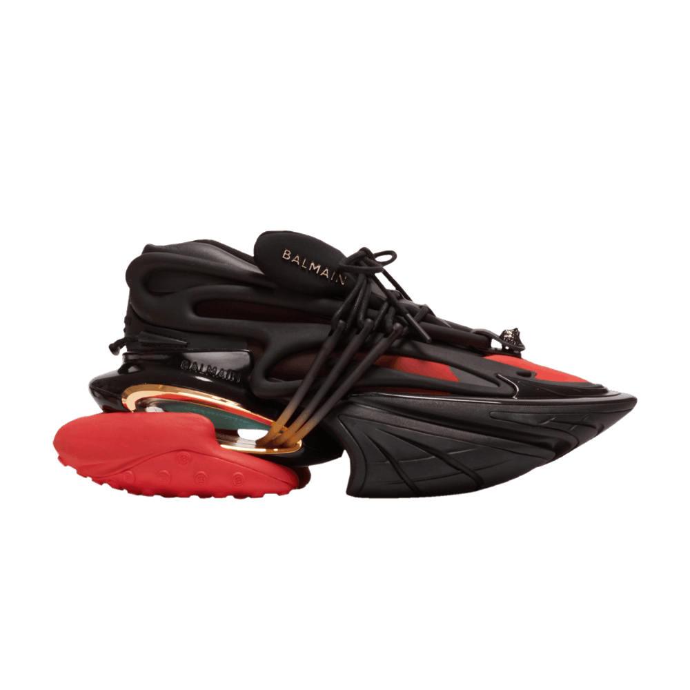 Balmain Unicorn Low Black Red