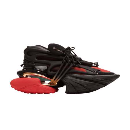 Balmain Unicorn Low Black Red