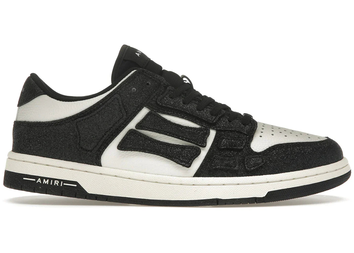 Amiri Skel Top Low Shimmer Black White