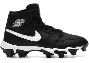 Jordan 1 Mid Cleat Black White GS