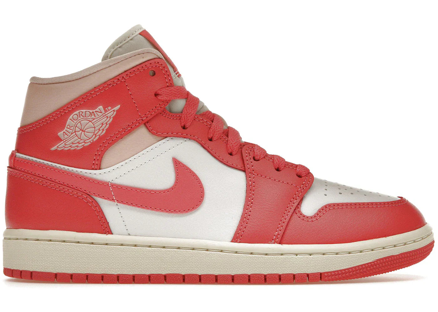 Jordan 1 Mid Strawberries And Cream Womens