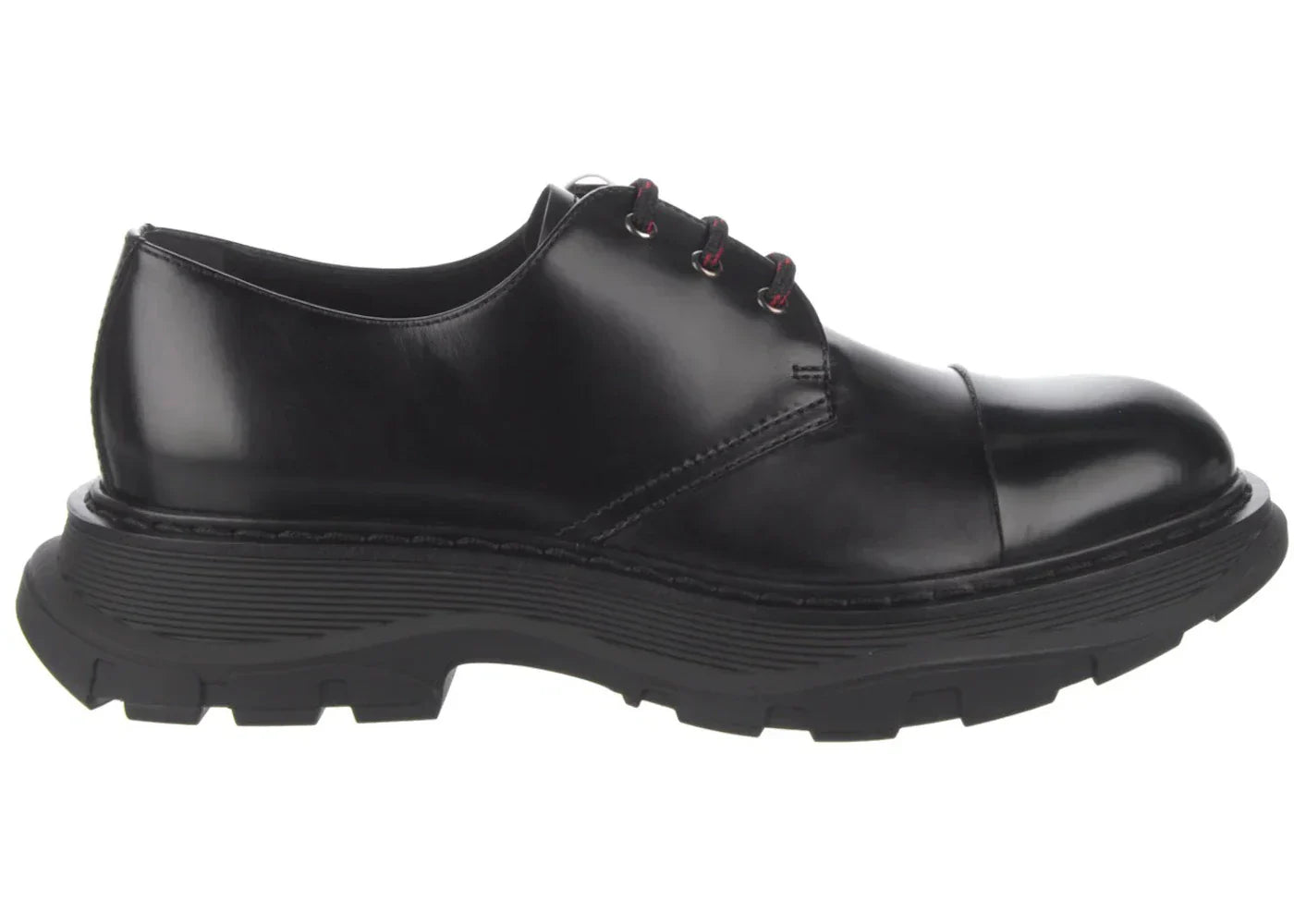 Alexander Mcqueen Leather Derby Shoe Black