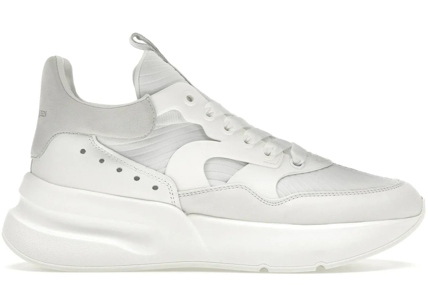 Alexander Mcqueen Oversized Runner White Silver