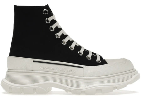 Alexander Mcqueen Tread Slick Lace Up Boot Black White