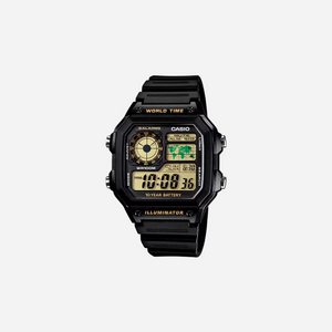 Casio Youth AE-1200WH-1BV Black Resin Band Watch