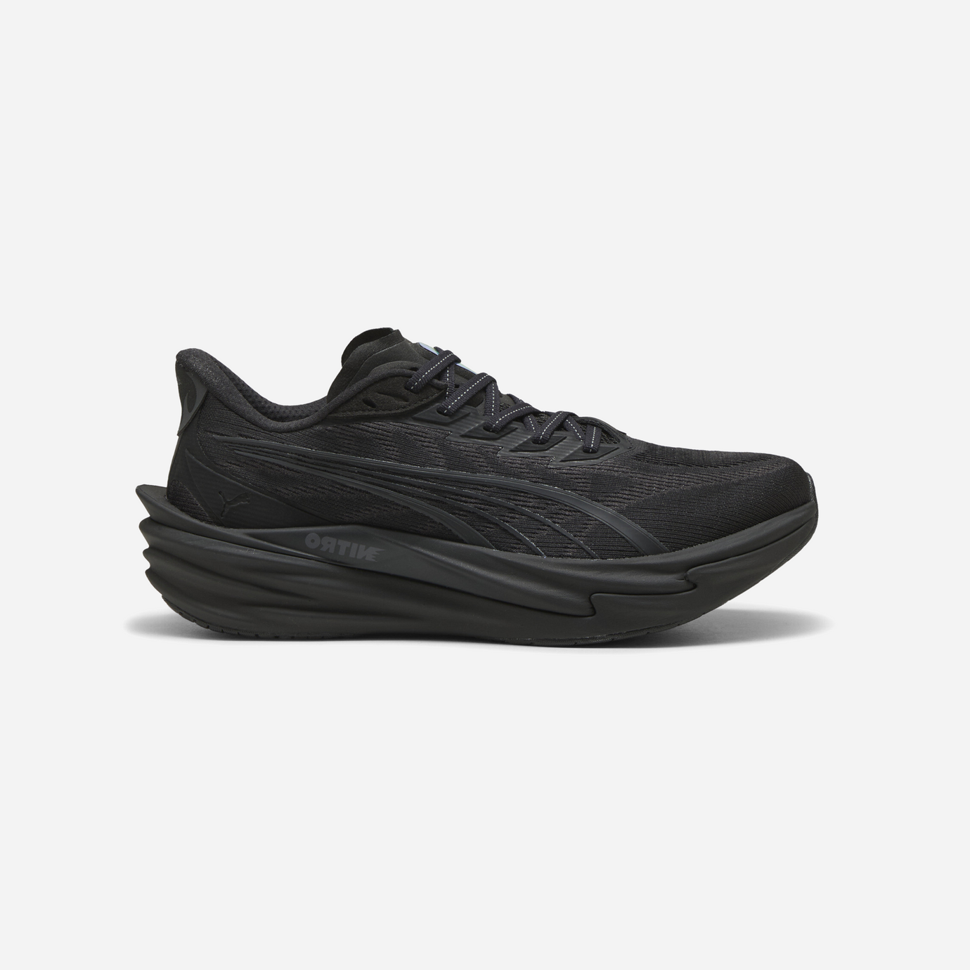 Puma Diviate Nitro 4 Wide Running Shoes Black Flat Dark Gray