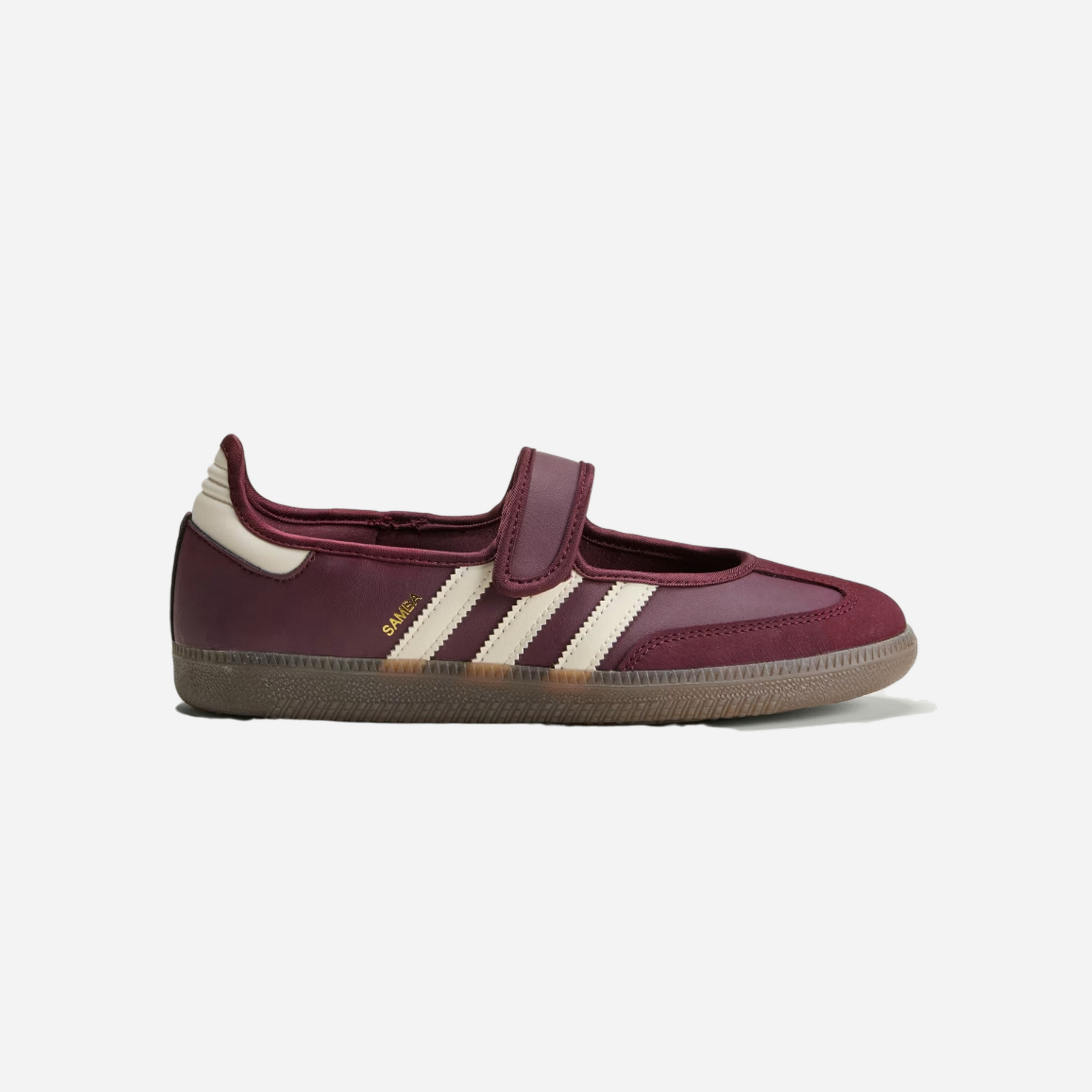 Adidas Samba Jane Maroon / Cream White / Gold Metallic