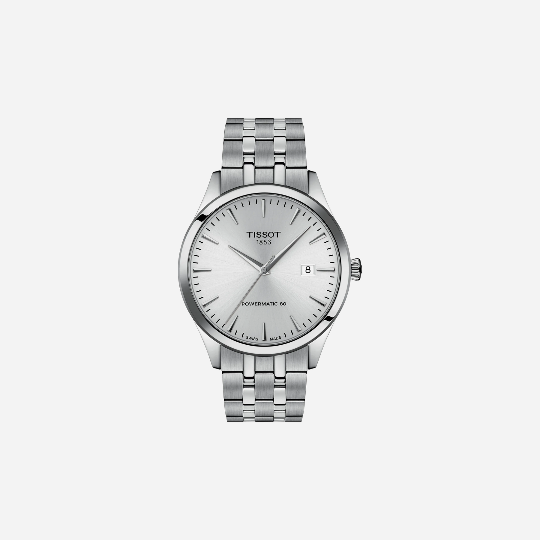 Tissot Classic Dream 40 mm Dauphine Dial Silver Stainless Steel Strap Watch