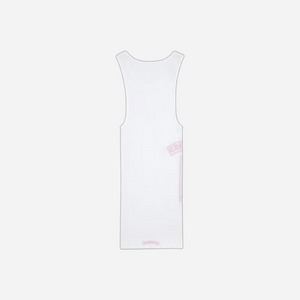 Chrome Hearts T Bar Rib Tank White Pink