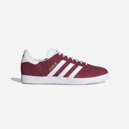 Adidas Gazelle Collegiate Burgundy Cloud White Gold Metallic